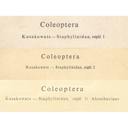 KATALOG FAUNY POLSKI KUSAKOWATE - STAPHYLINIDAE - CZĘŚĆ 1, 2, 3 KATALOG FAUNY POLSKI KUSAKOWATE - STAPHYLINIDAE - CZĘŚĆ 1, 2, 3