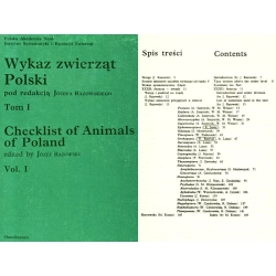WYKAZ ZWIERZĄT POLSKI - TOM I