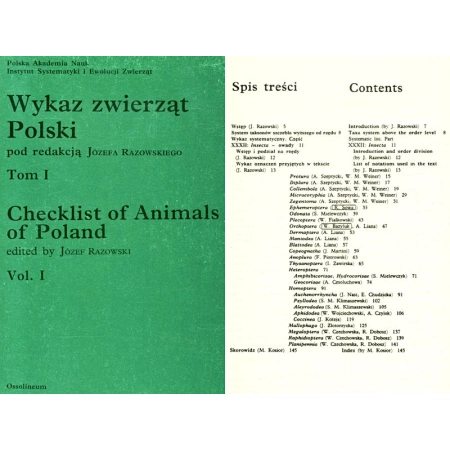 WYKAZ ZWIERZĄT POLSKI - TOM I